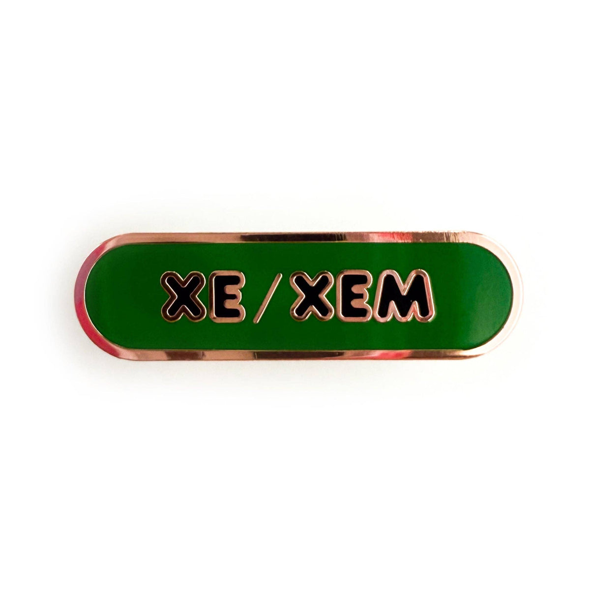 Xe/Xem Pronoun Plaque Enamel Pin