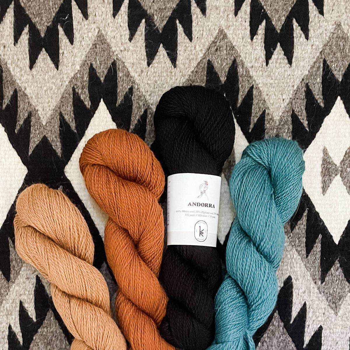 Andorra: Wool/Mohair Blend Sport Weight Yarn