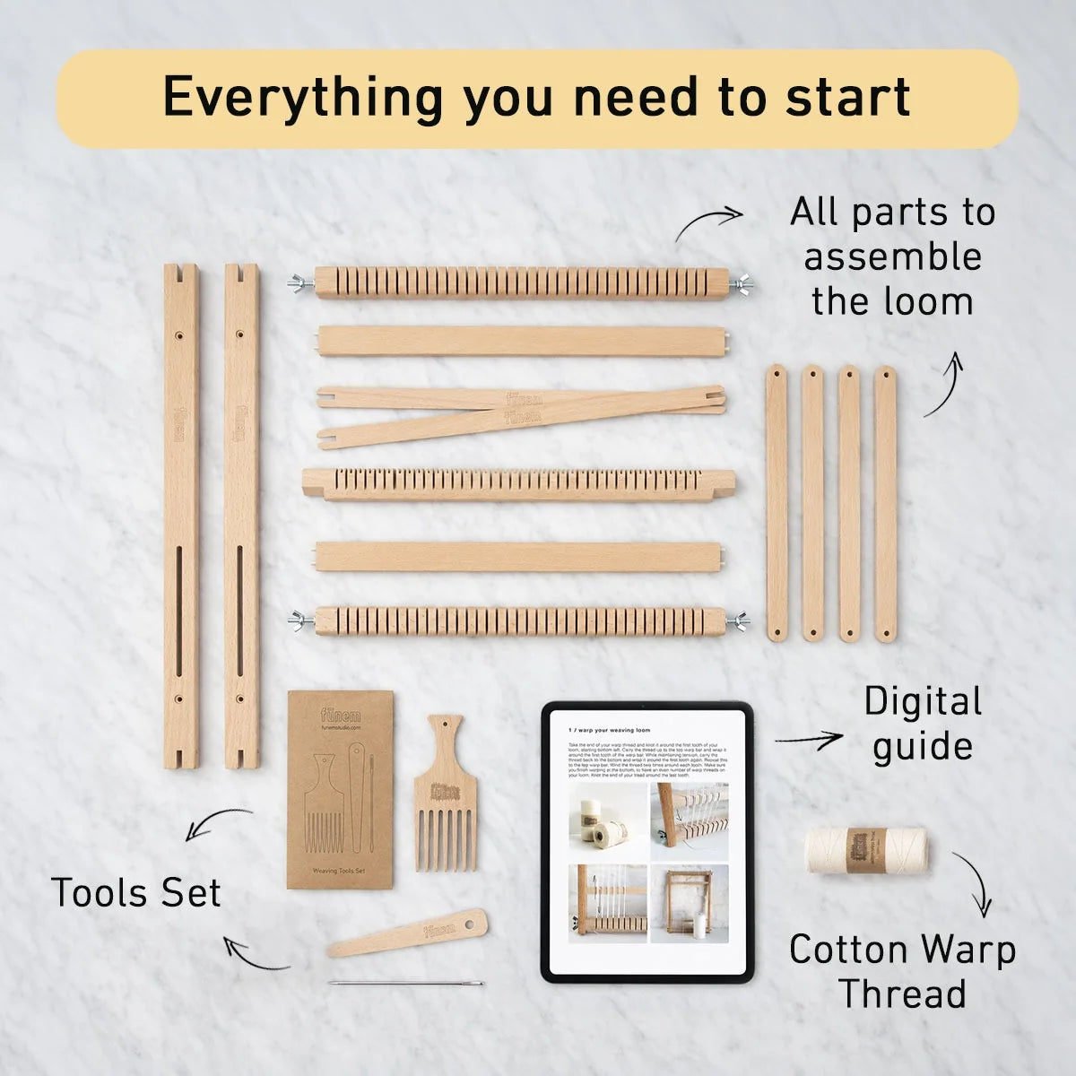 Extra Large Hand Loom (With Weaving Tools!)