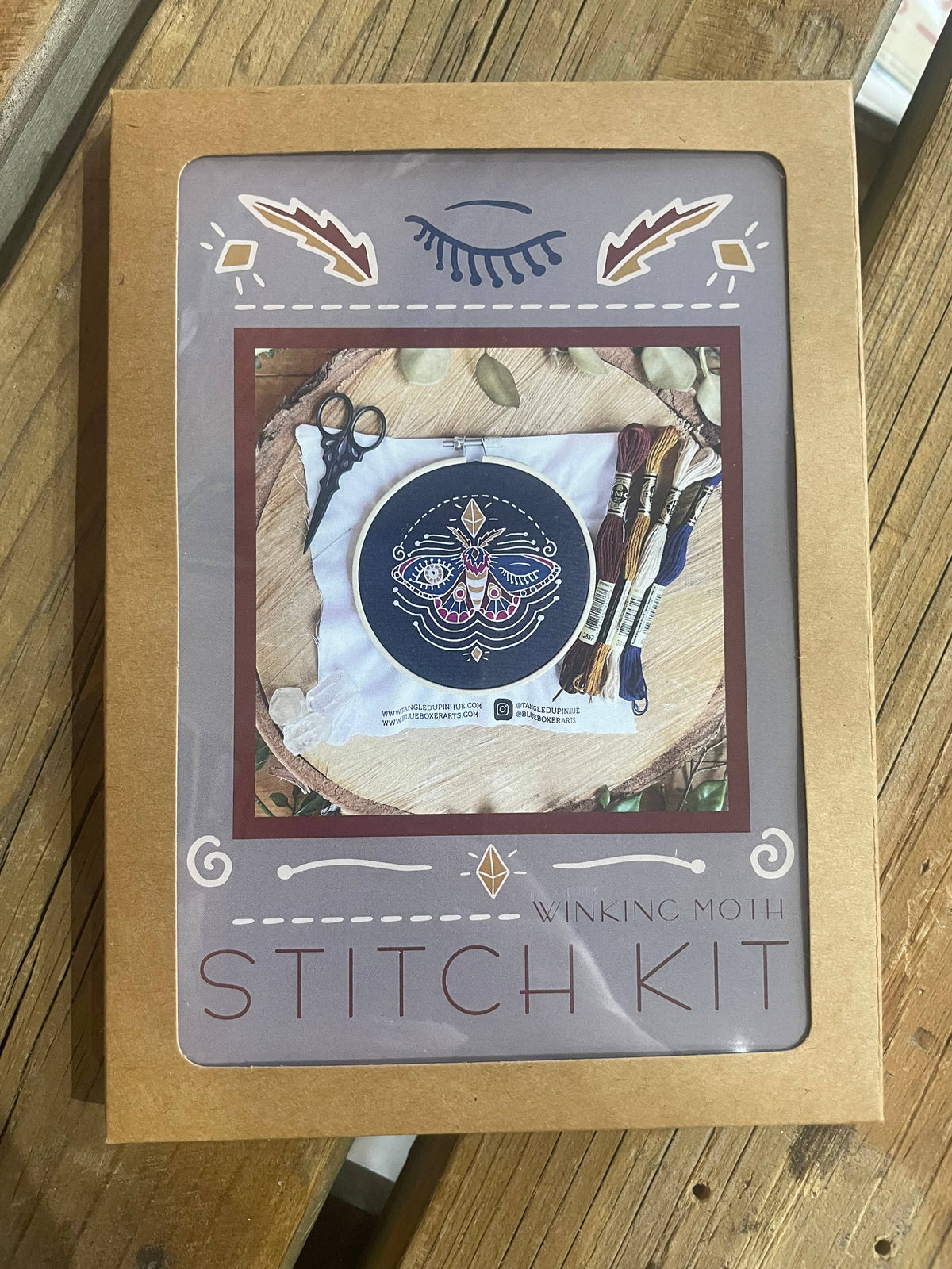 Winking Moth Embroidery Kit