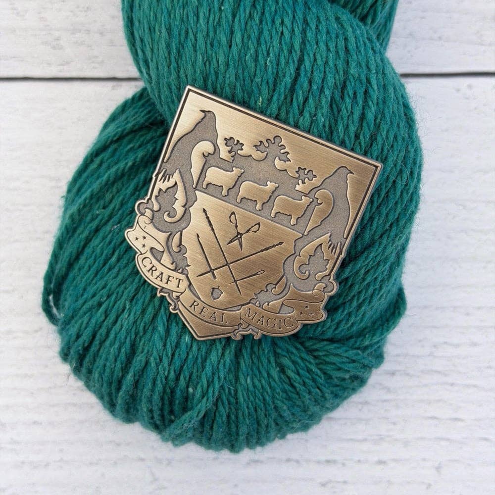 Bronze Shield Crest Enamel Pin