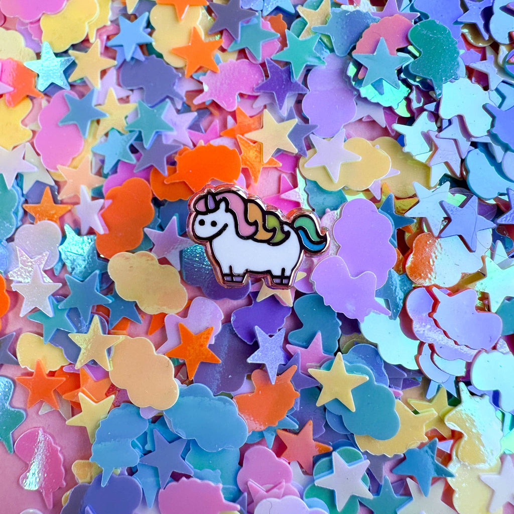 Chubby Unicorn Mini Enamel Pin