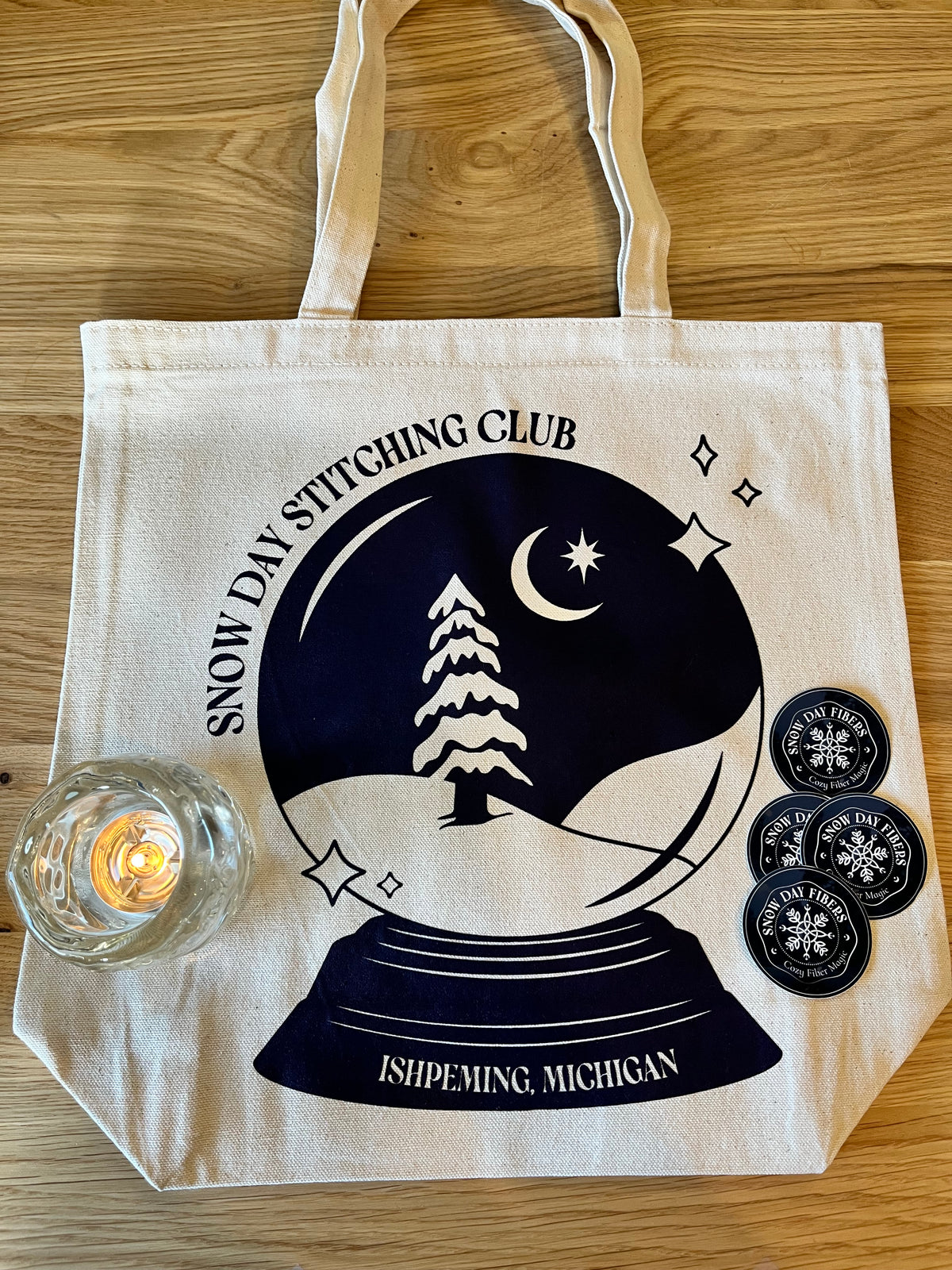 Snow Day Stitching Club Tote Bag