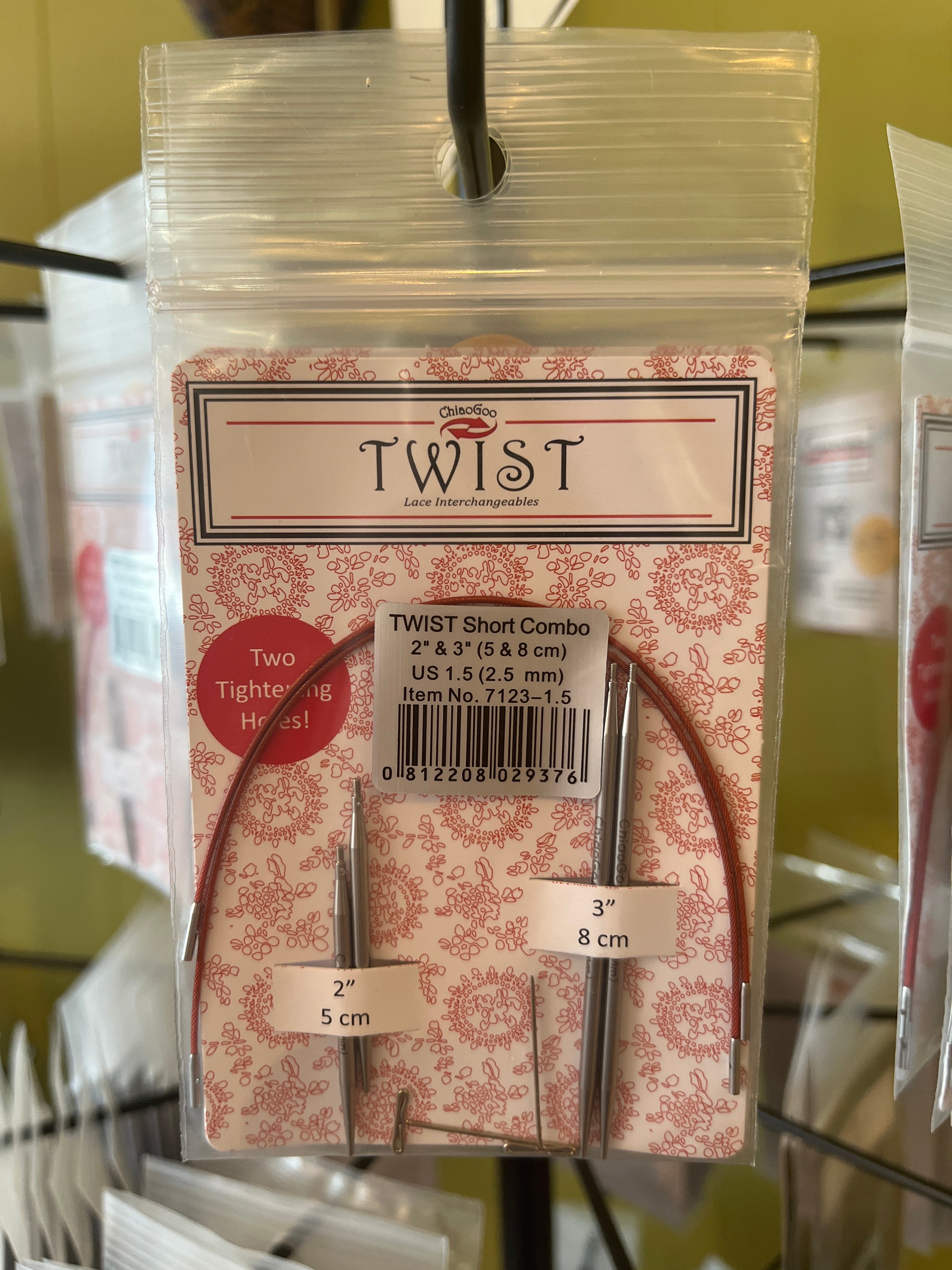 ChiaoGoo Twist Interchangeable Knitting Tips Short Combo