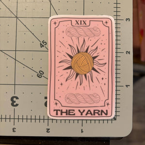 The Yarn Tarot Card Sun Moon - Vinyl Sticker