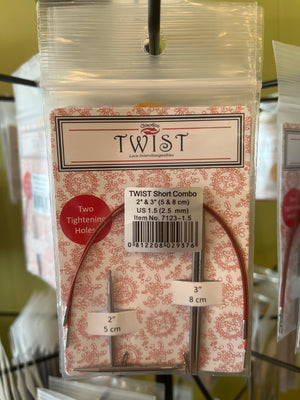 ChiaoGoo Twist Interchangeable Knitting Tips Short Combo