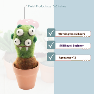 Needle Felting Monster Kit – Eye Plant Monster