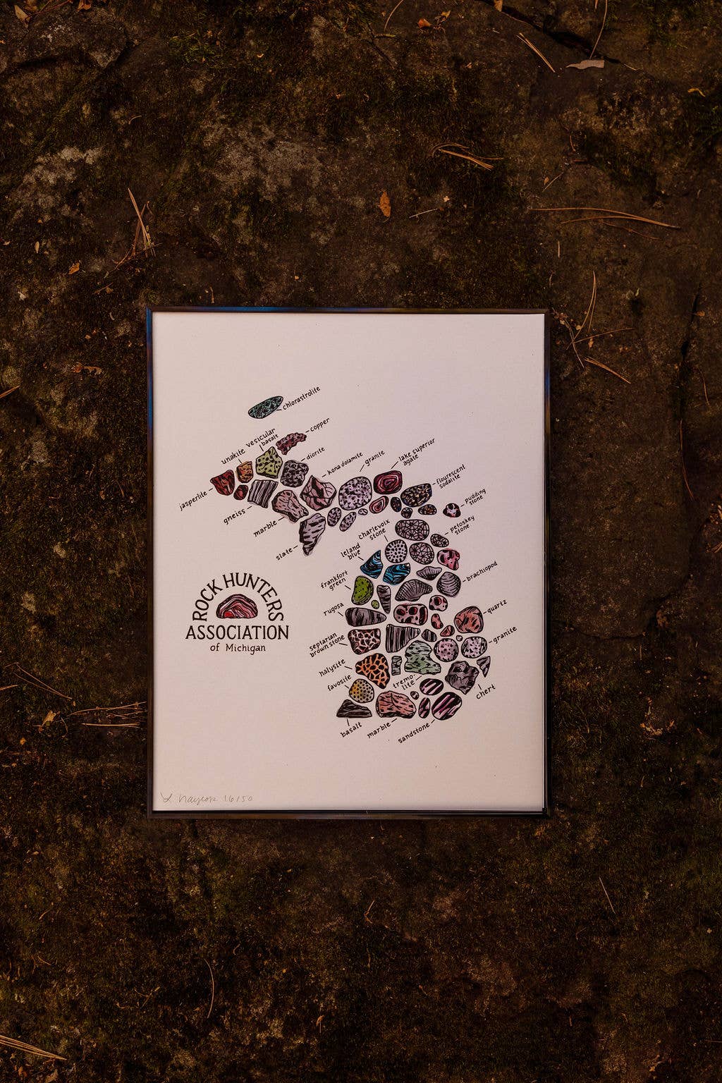 Rock Hunters of Michigan Watercolor Print