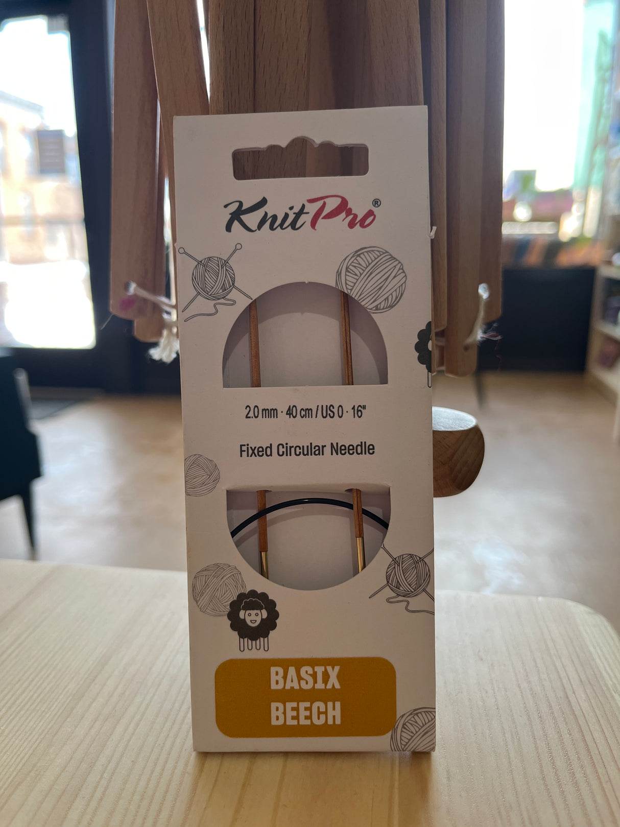 Knit Pro Basix Beech Fixed Circular Needles