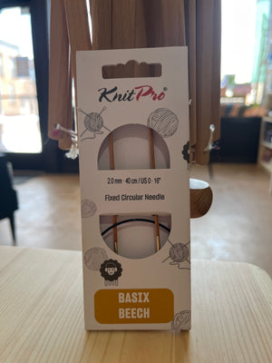 Knit Pro Basix Beech Fixed Circular Needles