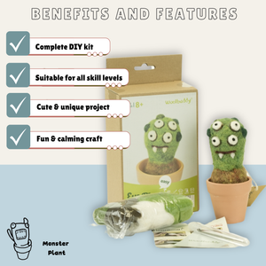Needle Felting Monster Kit – Eye Plant Monster
