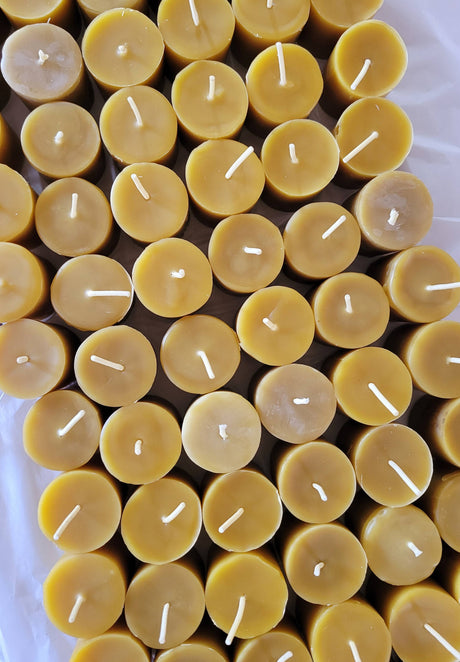 Handmade Raw Beeswax Votive Candles