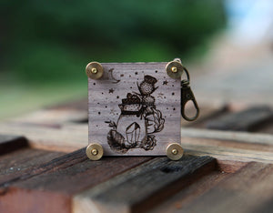 Engraved Walnut Wood Flower Press Kit with Brass Bolts