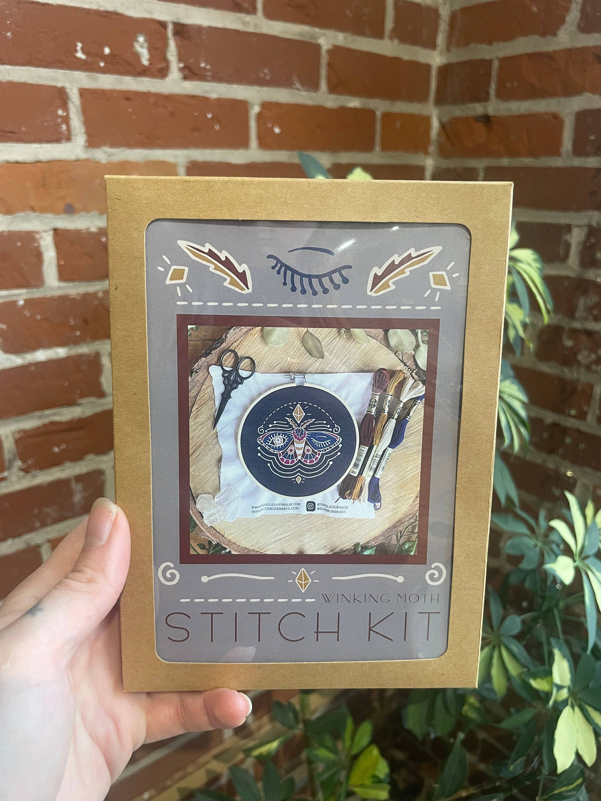 Winking Moth Embroidery Kit