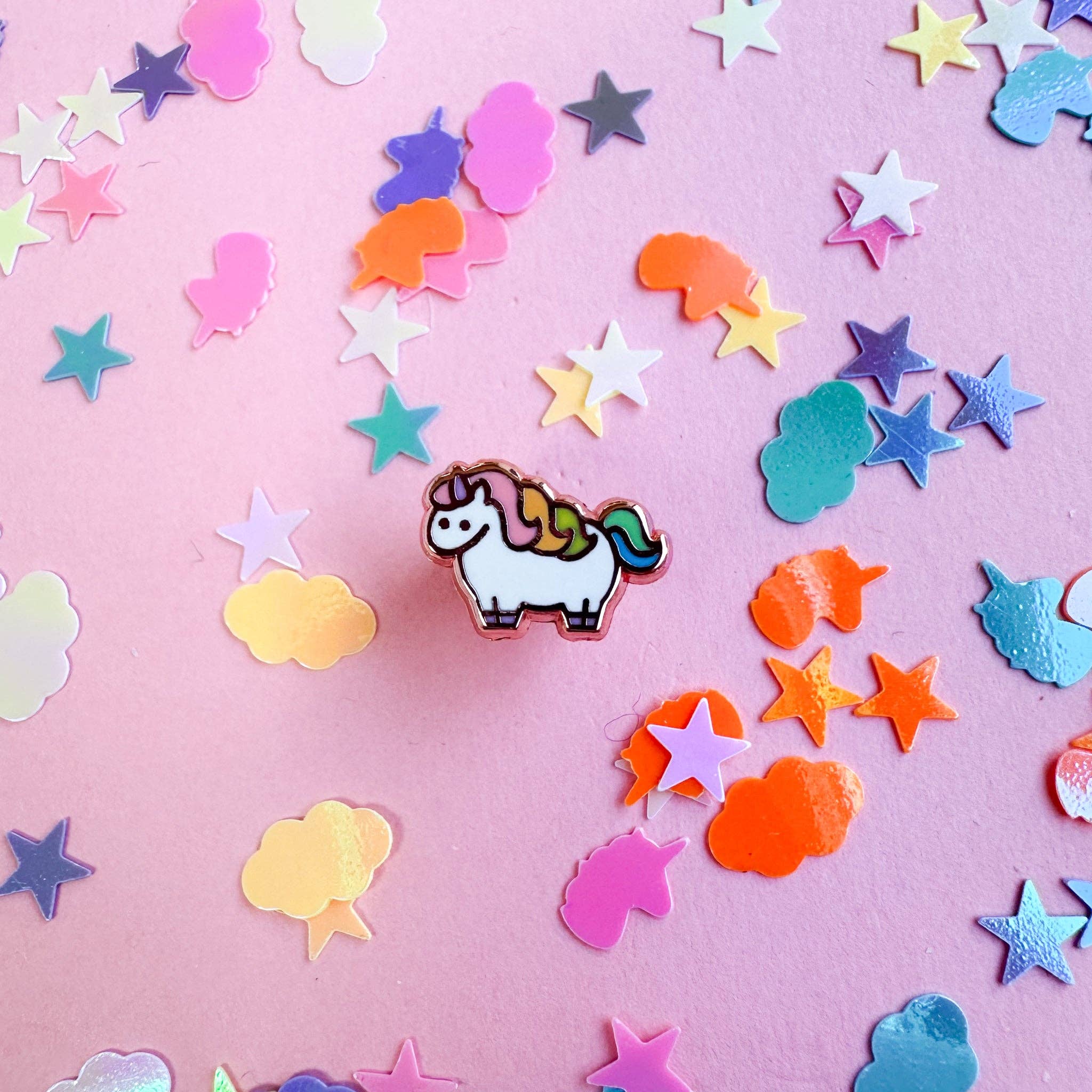 Chubby Unicorn Mini Enamel Pin