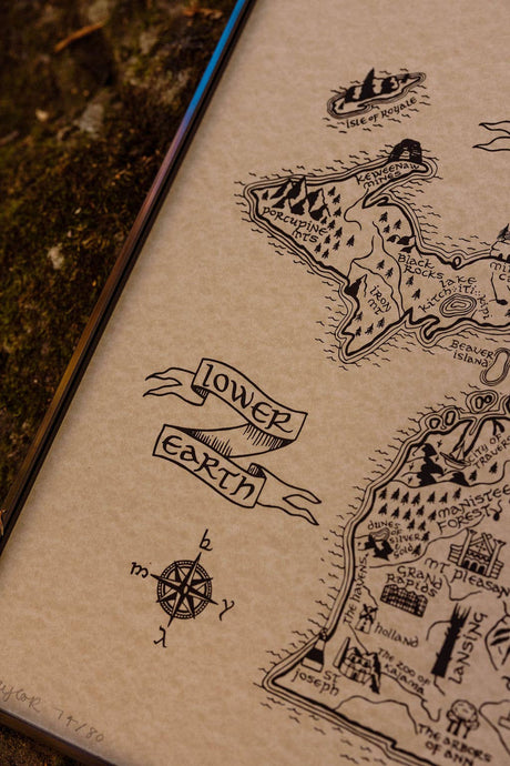 The Hobbit Middle Earth Map of Michigan