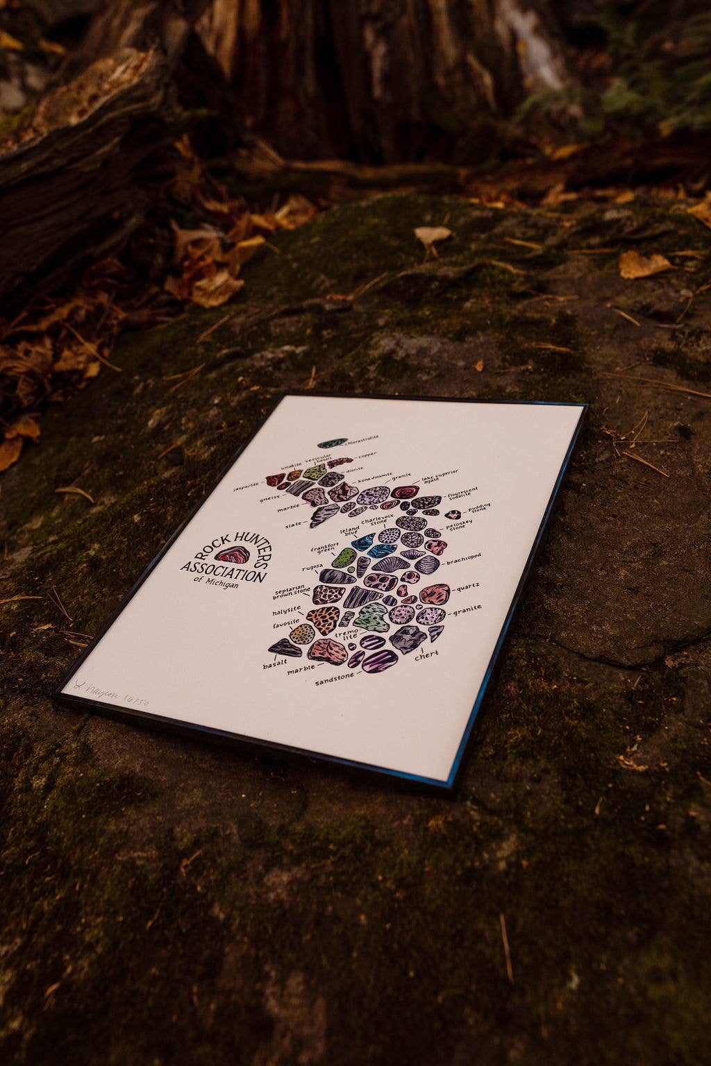 Rock Hunters of Michigan Watercolor Print