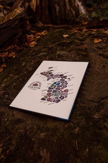 Rock Hunters of Michigan Watercolor Print