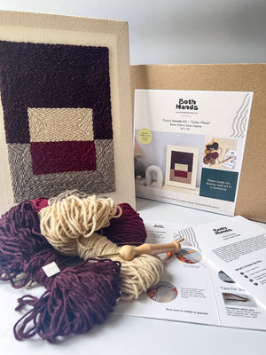 Color Plane Punch Needle Craft Kit