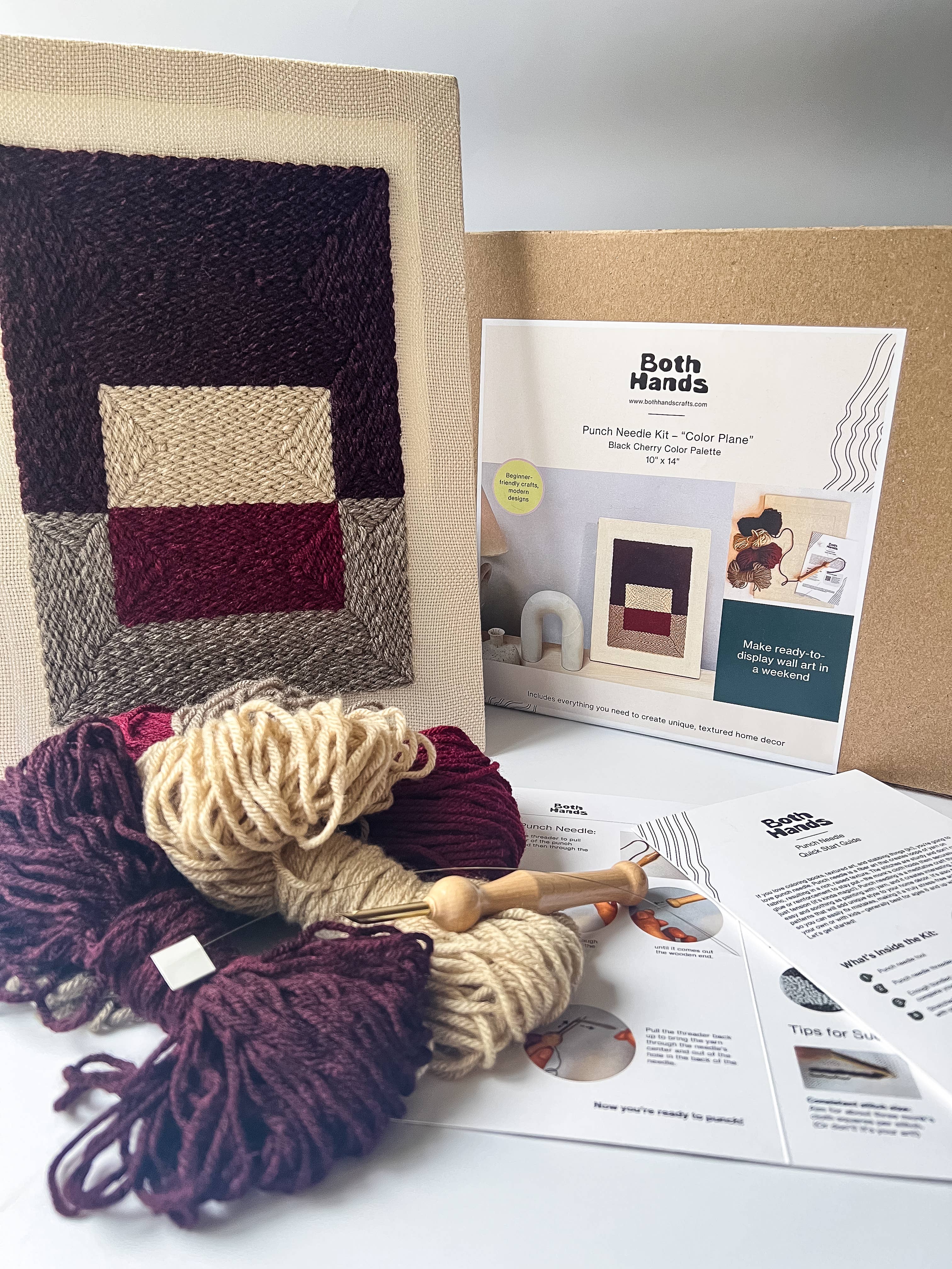 Color Plane Punch Needle Craft Kit