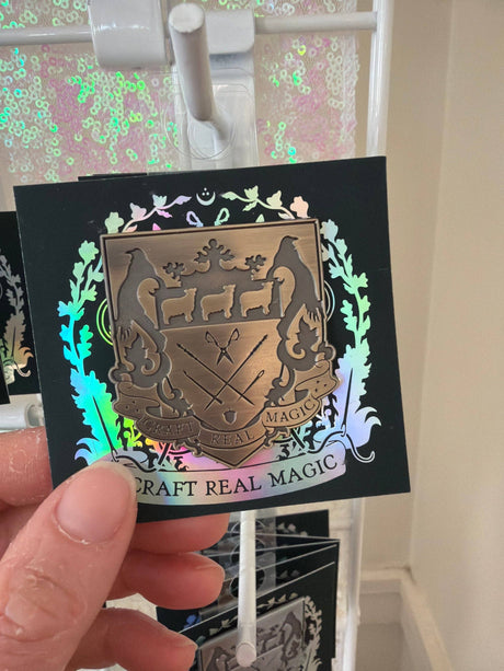 Bronze Shield Crest Enamel Pin