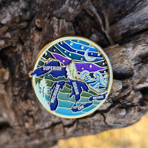 Great Lakes Spinning Enamel Pin