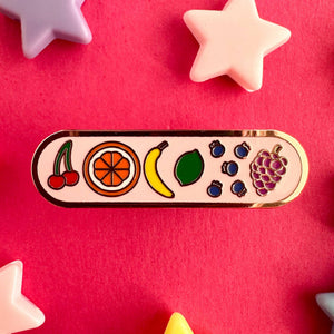 Fruity Personality Plaque Enamel Pin