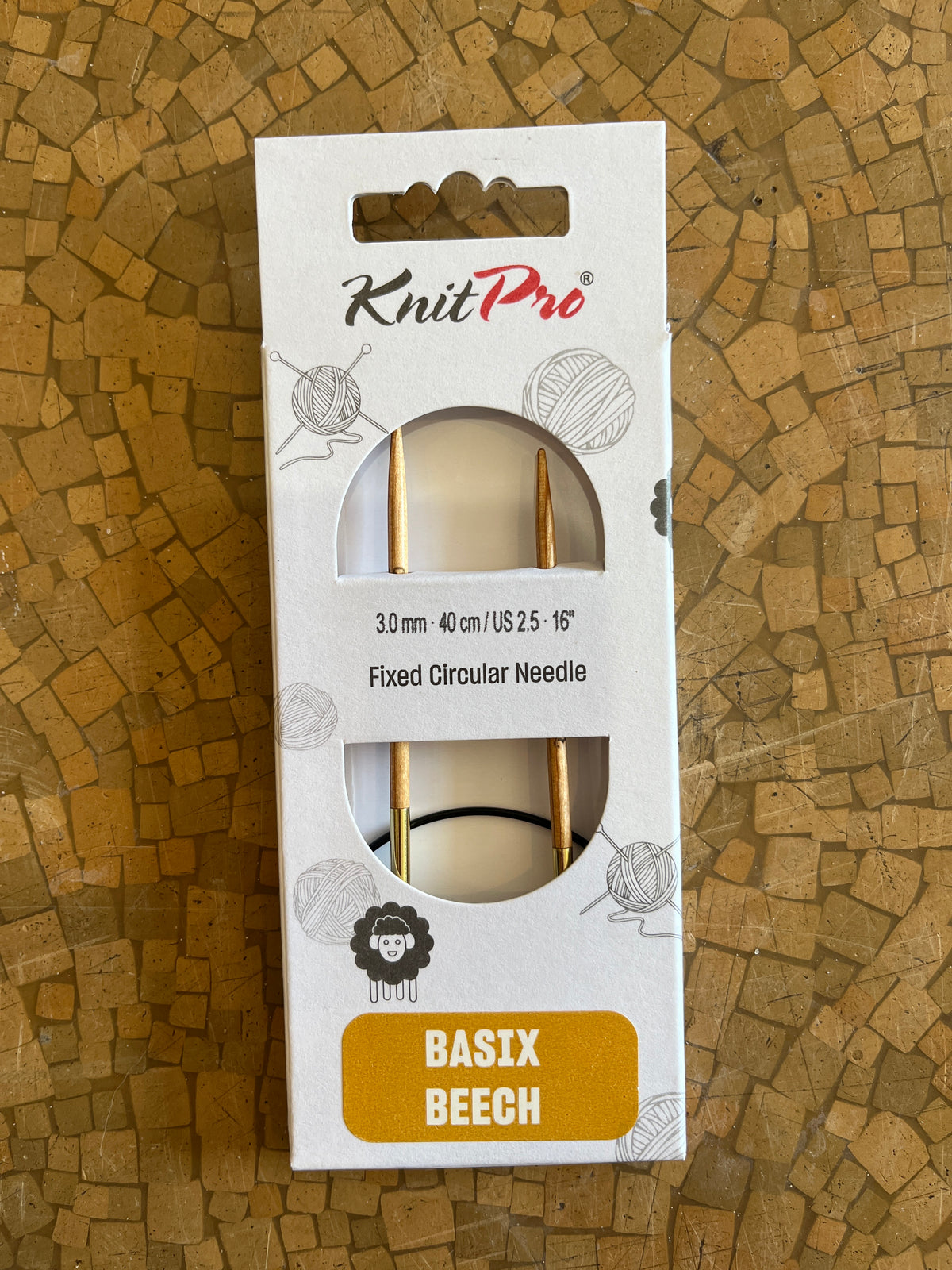 Knit Pro Basix Beech Fixed Circular Needles