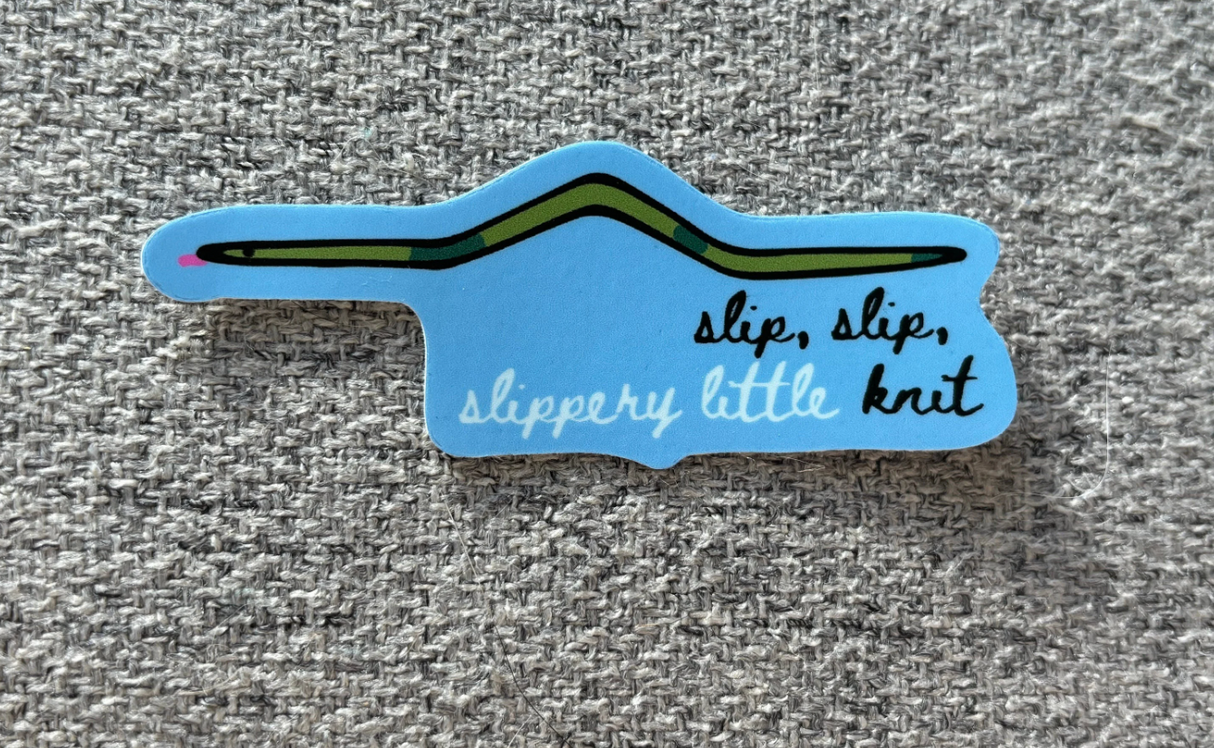 Vinyl Sticker Knitting Cable Snake