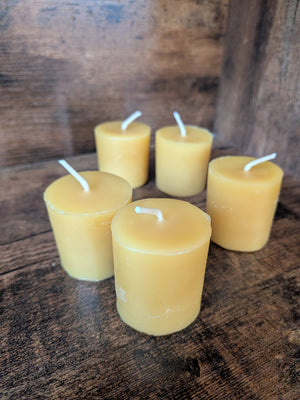 Handmade Raw Beeswax Votive Candles