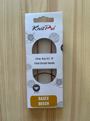Knit Pro Basix Beech Fixed Circular Needles