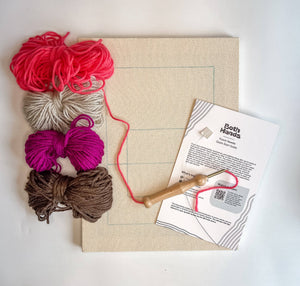 Color Plane Punch Needle Craft Kit