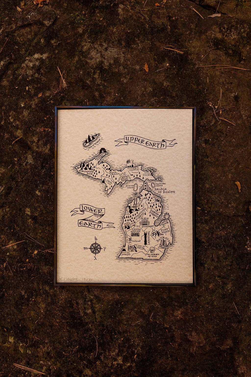 The Hobbit Middle Earth Map of Michigan