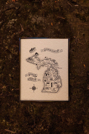 The Hobbit Middle Earth Map of Michigan