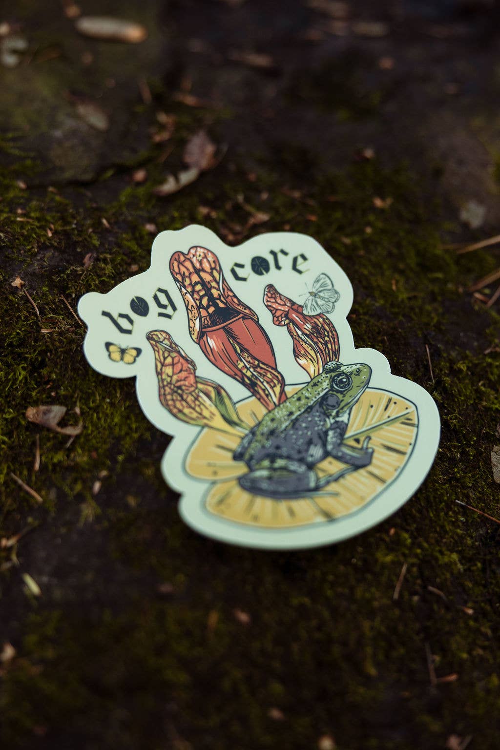 Bogcore Pitcher Plant Frog Sticker