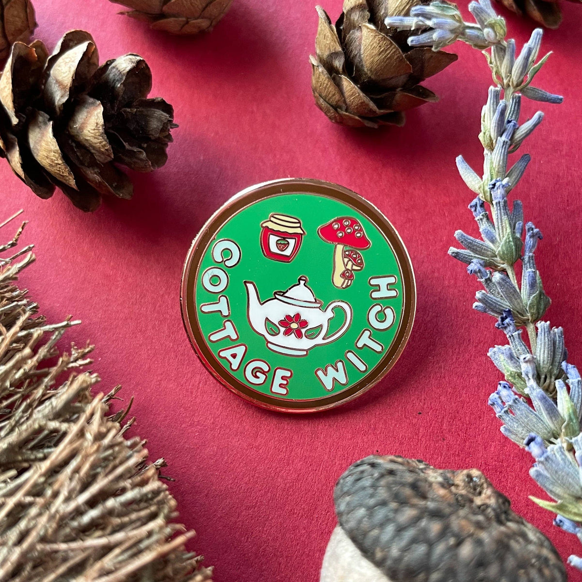 Cottage Witch Enamel Pin