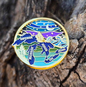 Great Lakes Spinning Enamel Pin