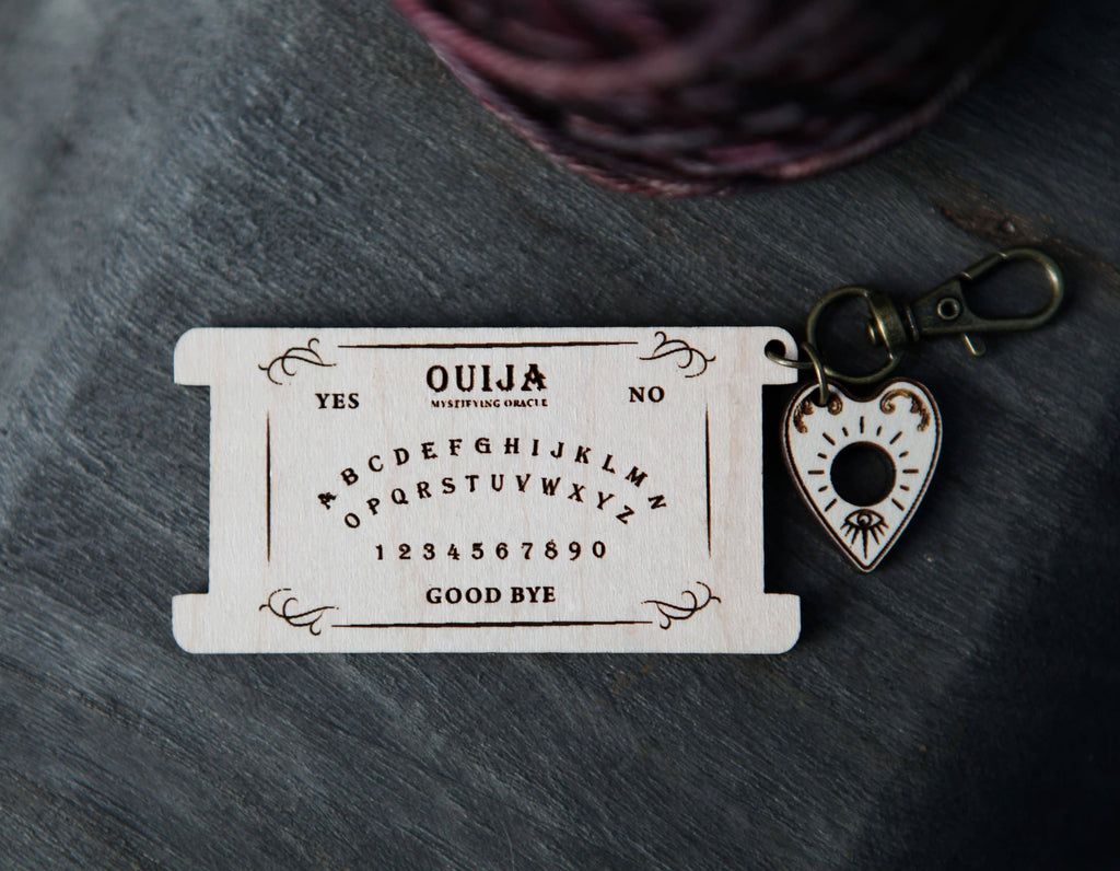 Walnut Wood Ouija Board with Planchette & WPI Ruler
