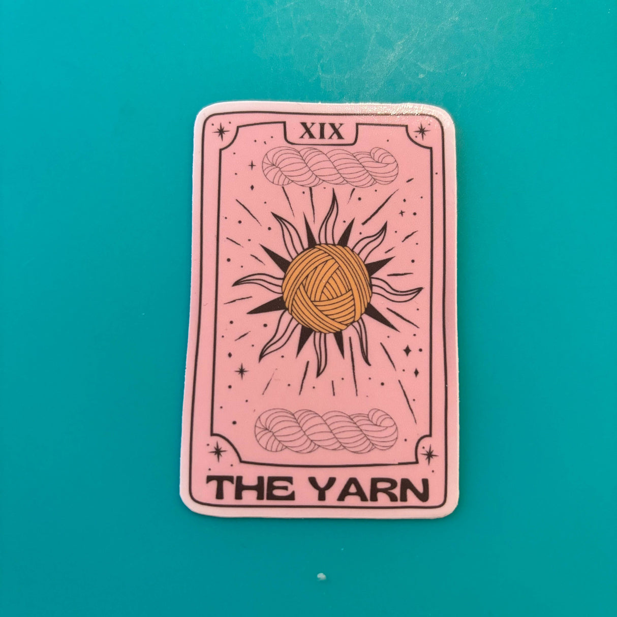 The Yarn Tarot Card Sun Moon - Vinyl Sticker