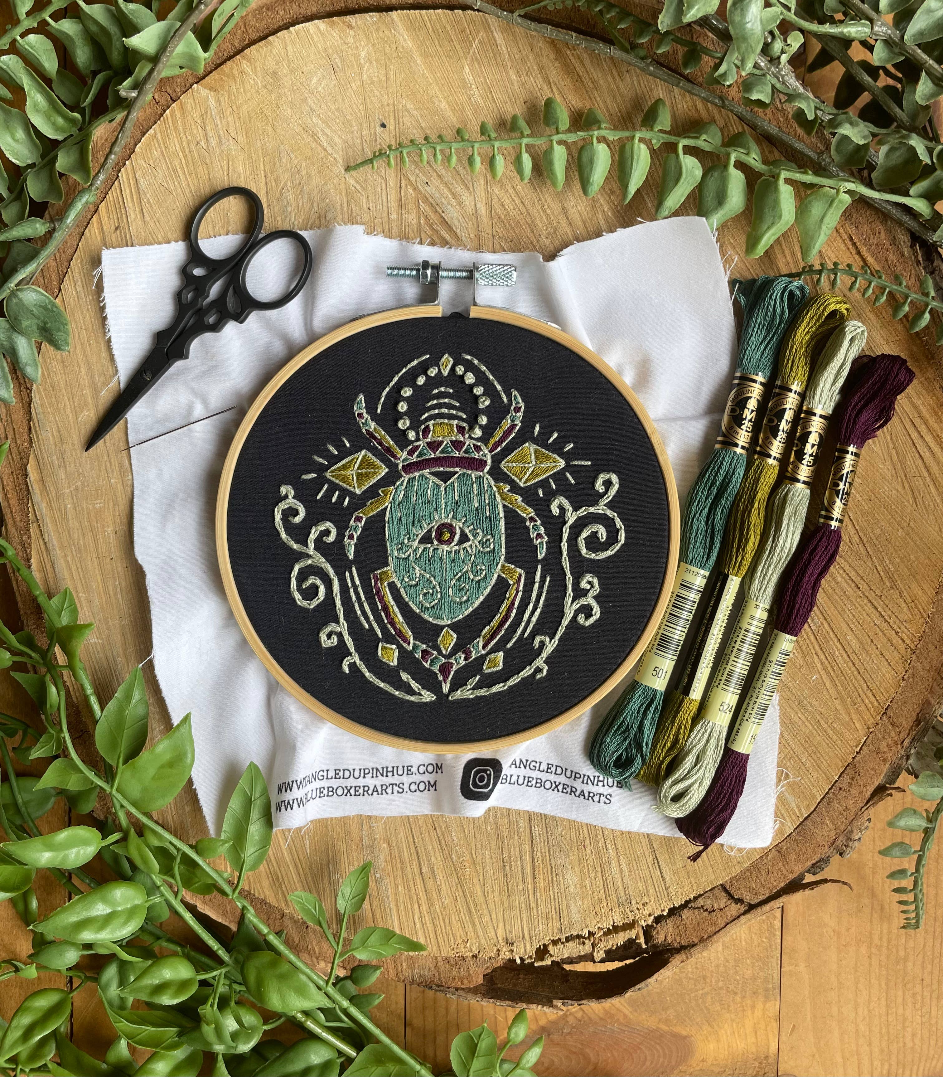 Eyes Wide Beetle Embroidery Kit