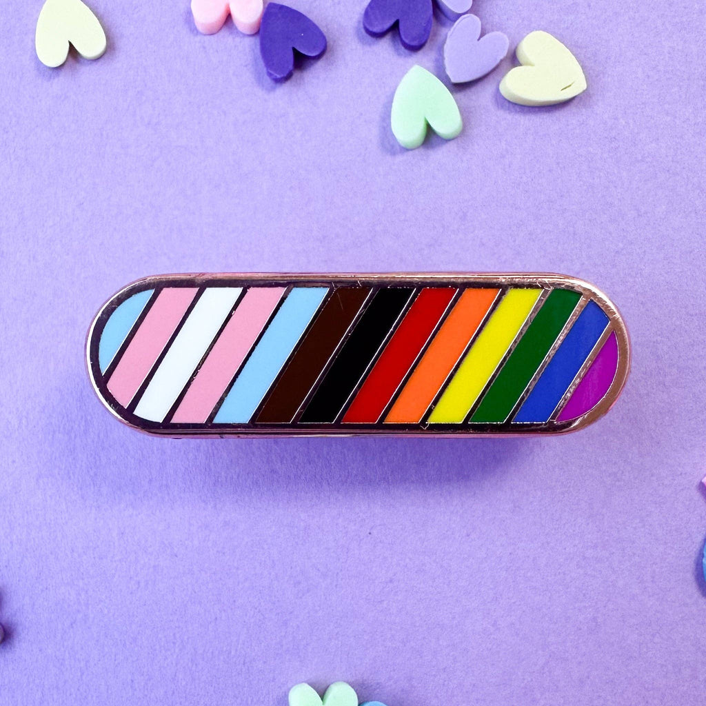 Inclusive Pride Plaque Enamel Pin