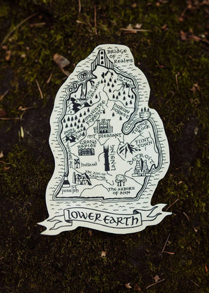 Lower Earth Lord of the Rings Michigan Sticker