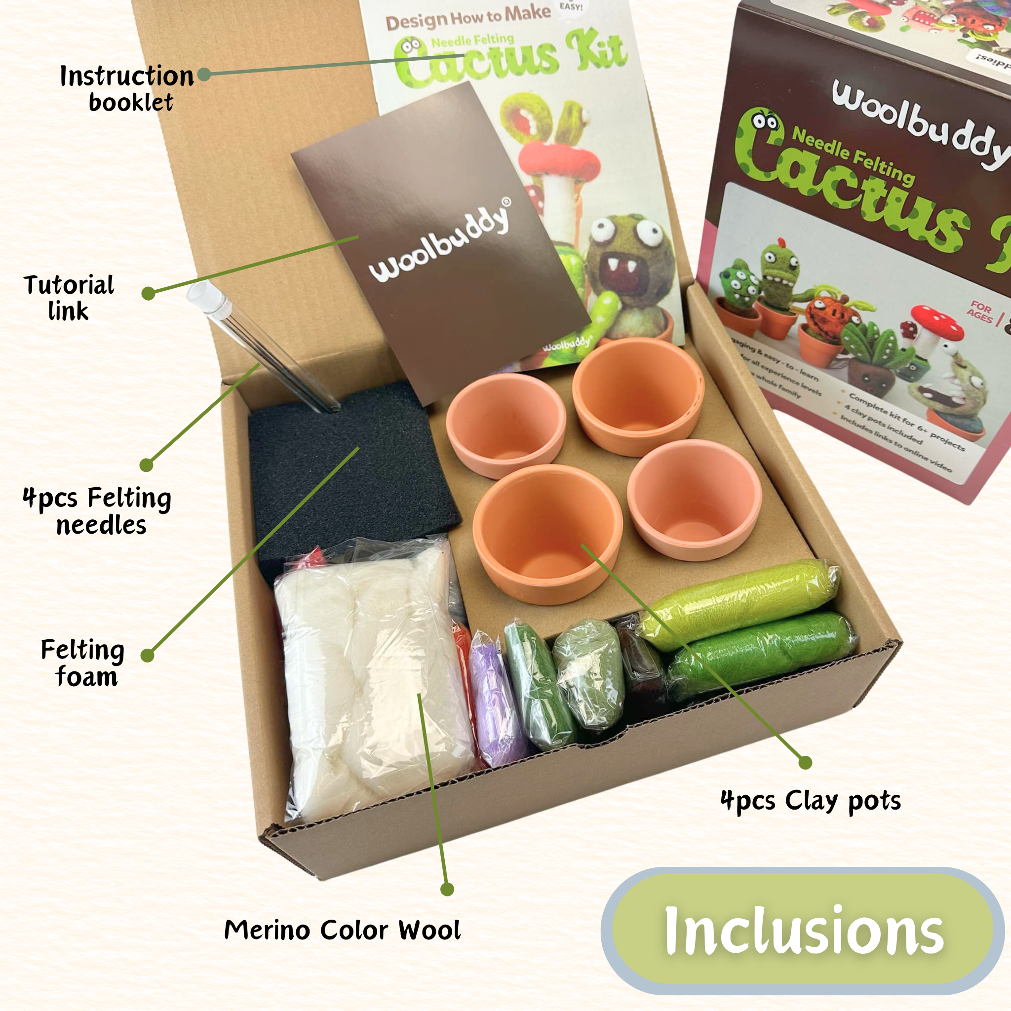DIY Needle Felting Kit for Beginners – Make Your Own Cactus