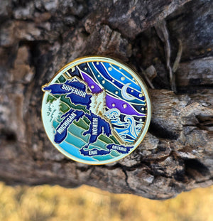 Great Lakes Spinning Enamel Pin