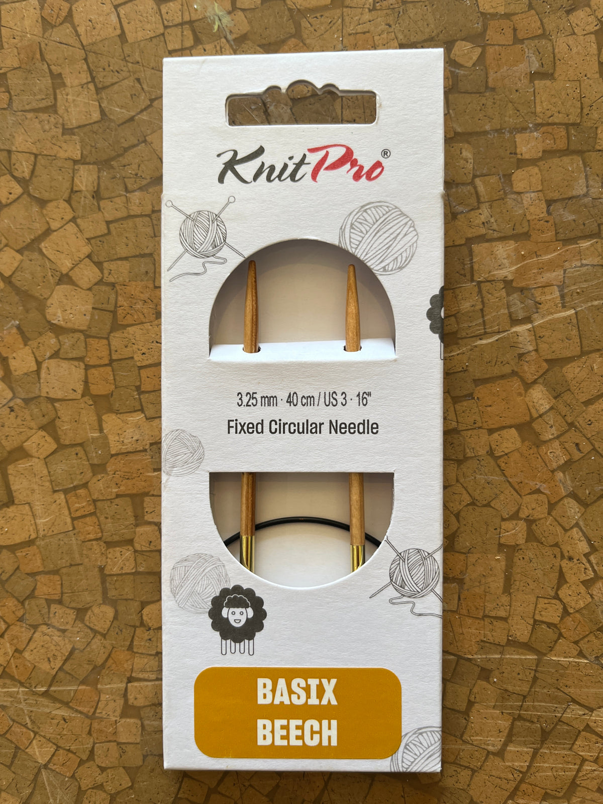 Knit Pro Basix Beech Fixed Circular Needles
