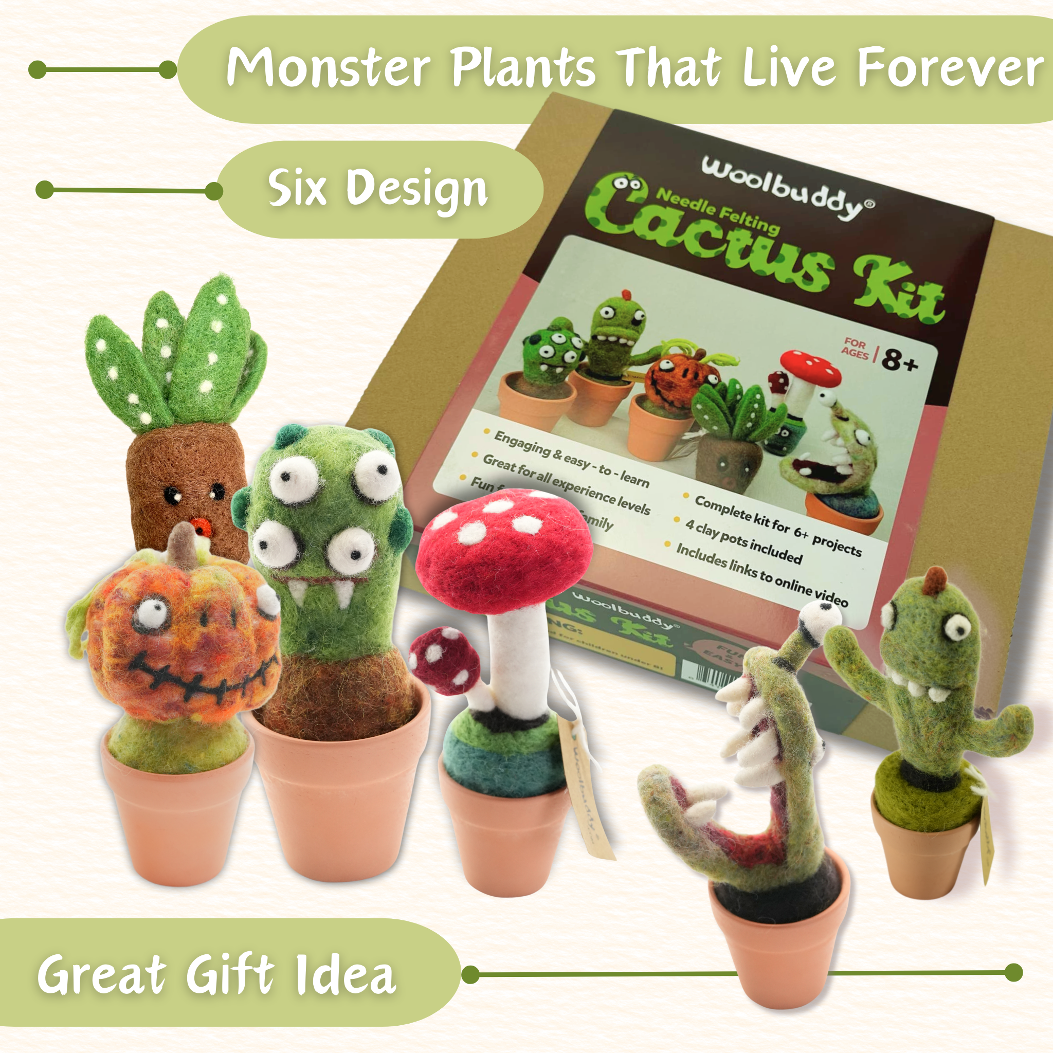DIY Needle Felting Kit for Beginners – Make Your Own Cactus