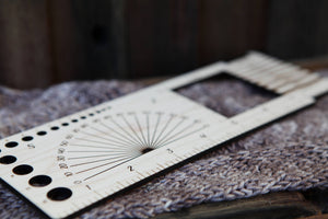 Magic 2" Gauge Swatch Ruler, Needle, Twist Angle, Yarn Gauge