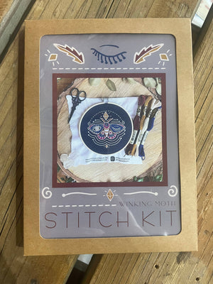 Winking Moth Embroidery Kit