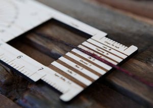 Magic 2" Gauge Swatch Ruler, Needle, Twist Angle, Yarn Gauge