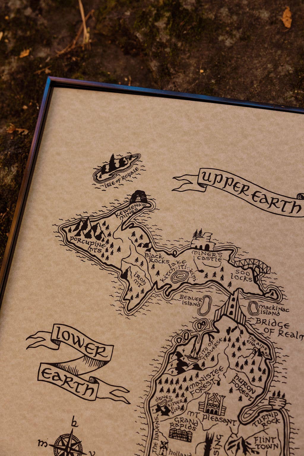 The Hobbit Middle Earth Map of Michigan